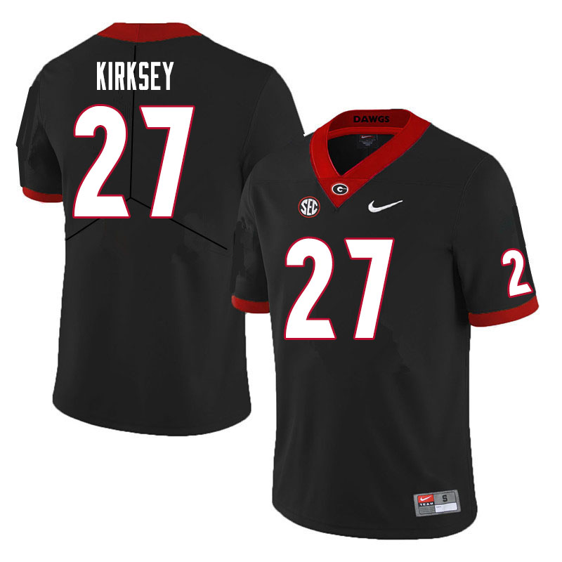 Men #27 Austin Kirksey Georgia Bulldogs College Football Jerseys Sale-Black - Click Image to Close